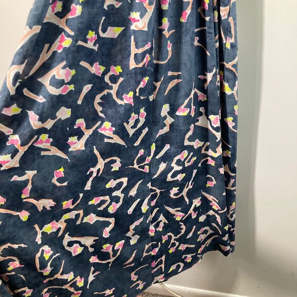 Womens Cabi Aurora Halter Maxi Dress 5269 Art To Wear Gray Pink Orange 6 Polyest - Picture 6 of 12